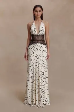 Meshki Dinah Maxi Dress Polka Dot Cream Black M Medium 10 for rent on The Volte - image 6