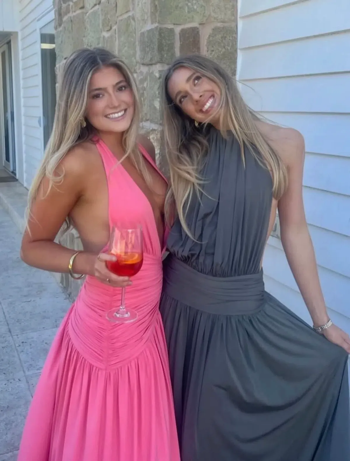 Melania Maxi Dress - Coral Pink baby-boo size XS - Image 4