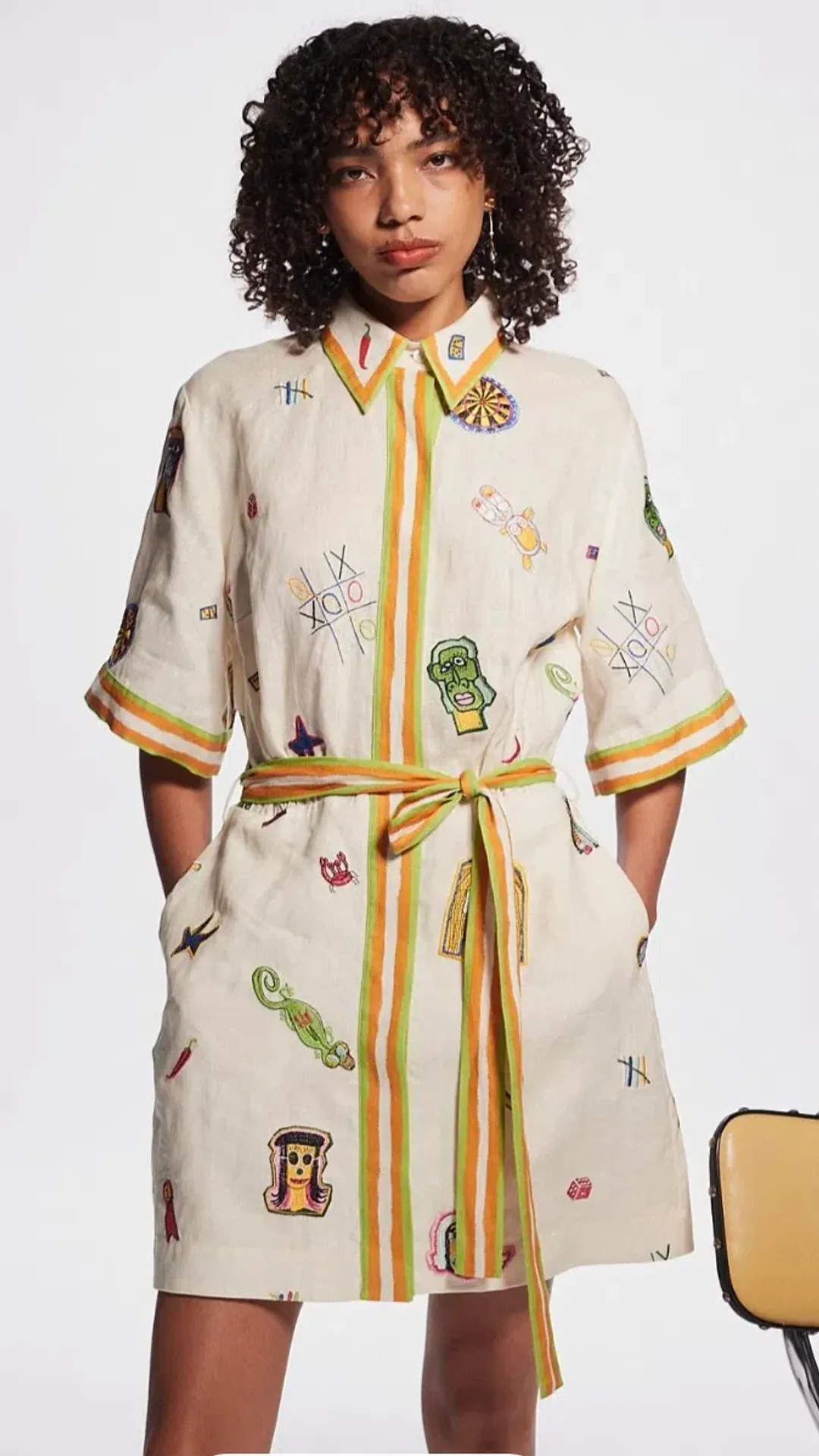 Alemais Checkers Embroidered Mini Dress s.16 for rent on The Volte - main image