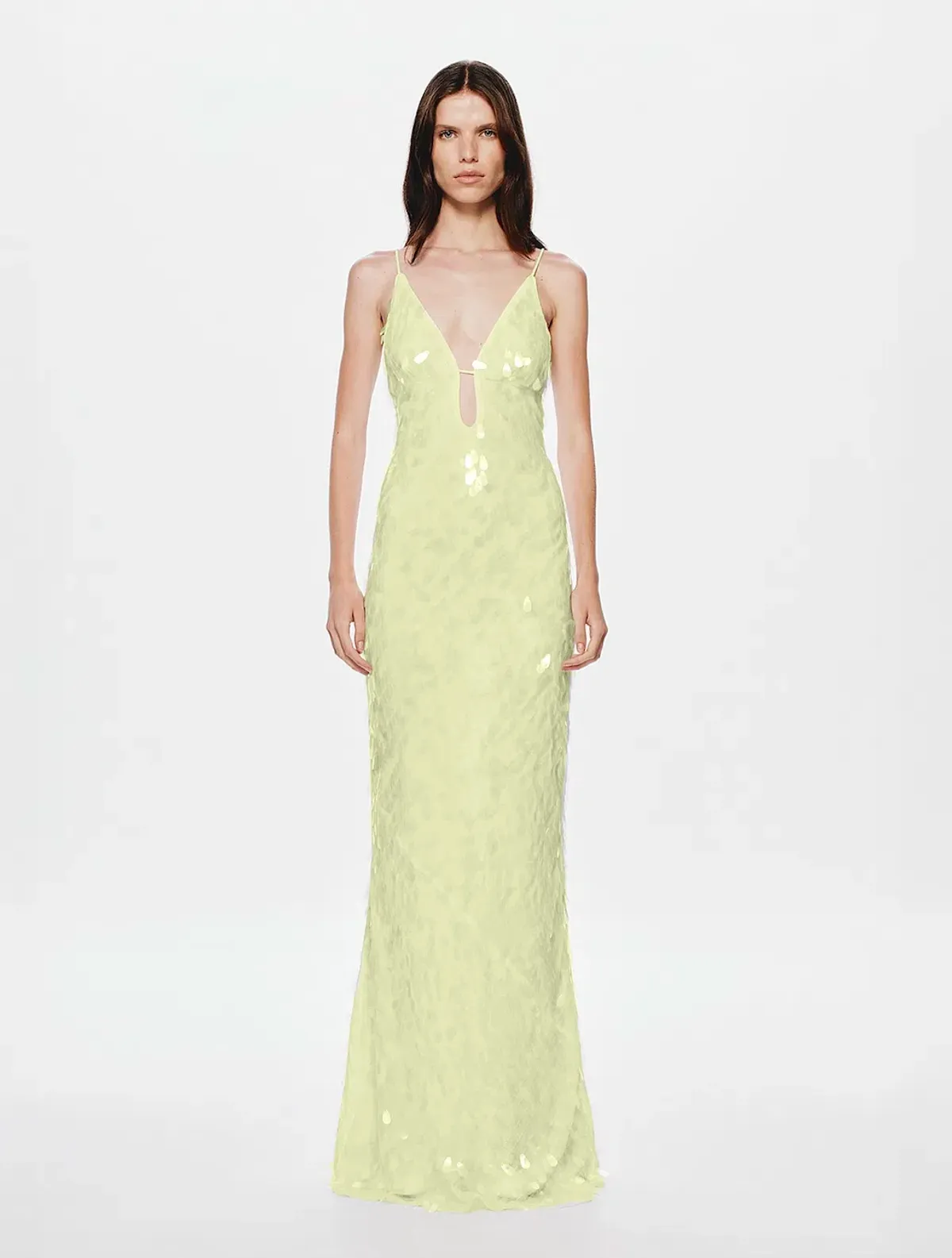 THE SAPPHIRE SEQUIN DRESS | LEMON - SIZE 10 for rent on The Volte - main image