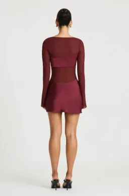 ELVIRA MINI DRESS | PLUM - SIZE 8 for rent on The Volte - image 3