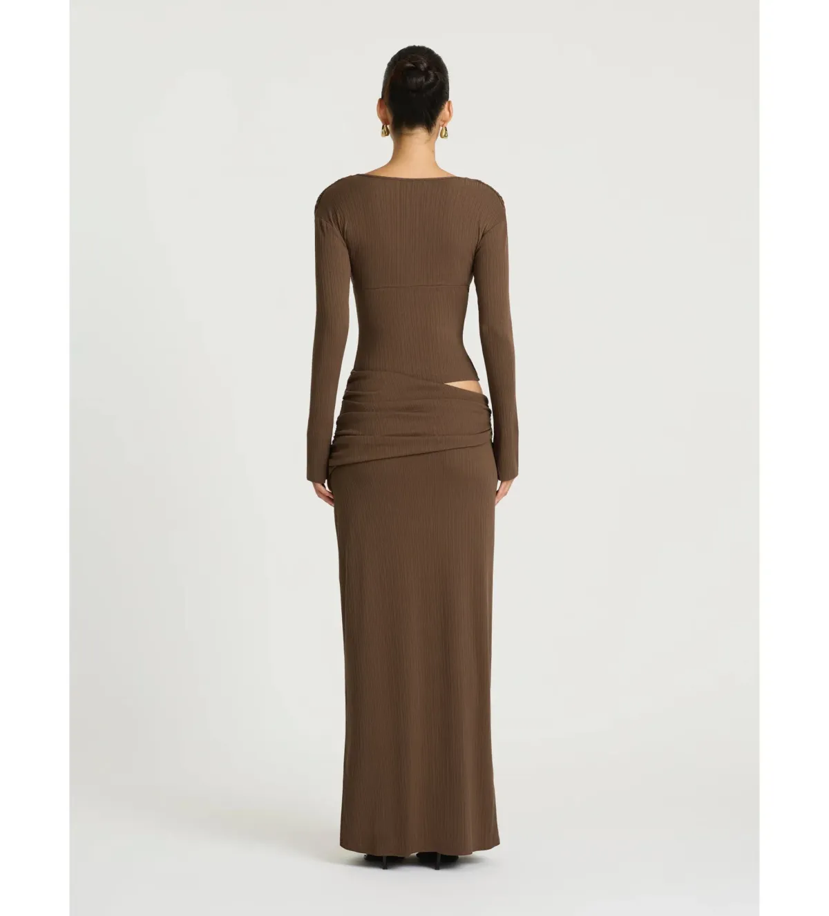 Benni Agnes Maxi Dress in Chocolate Size AU10 - Image 3