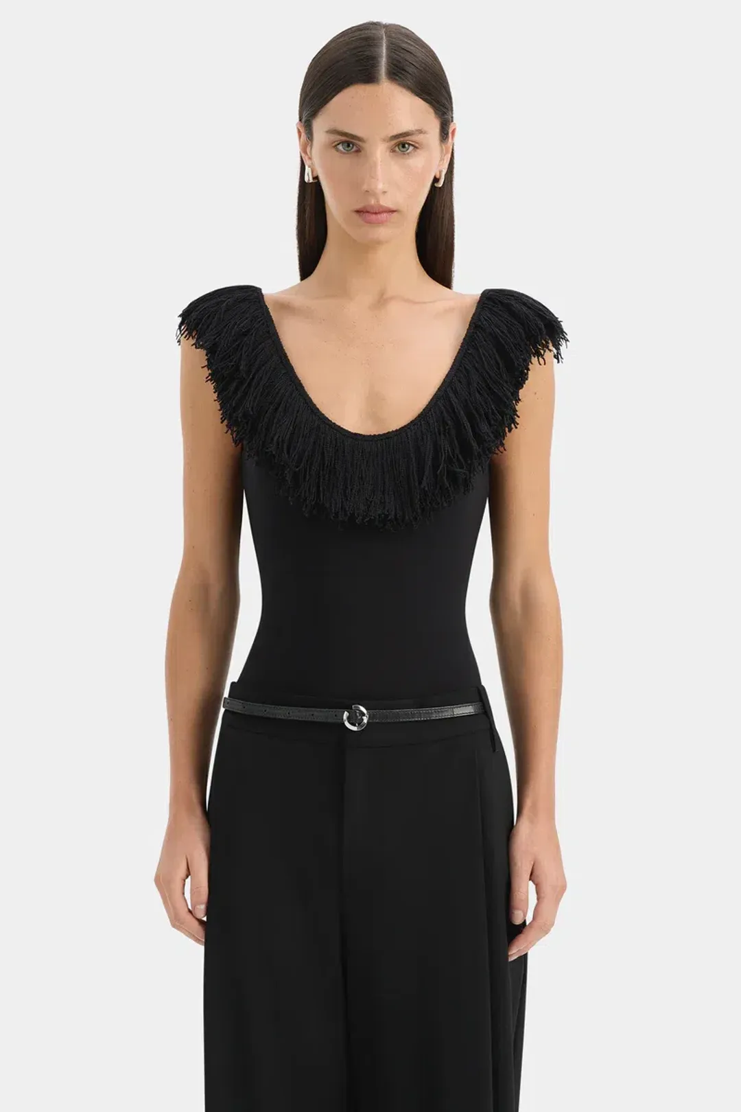 Sir the label - MARCELLINE FRINGE BODYSUIT for rent on The Volte - main image
