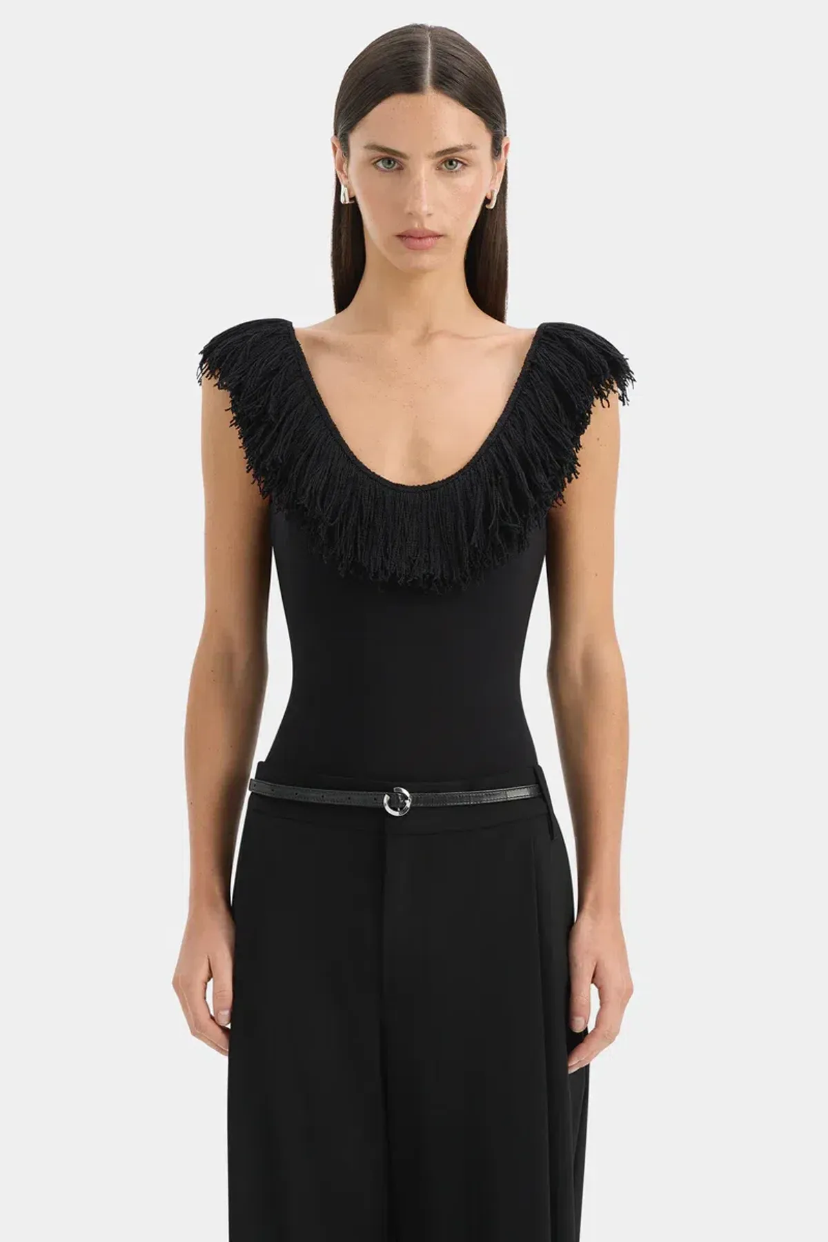 Sir the label - MARCELLINE FRINGE BODYSUIT for rent on The Volte - main image