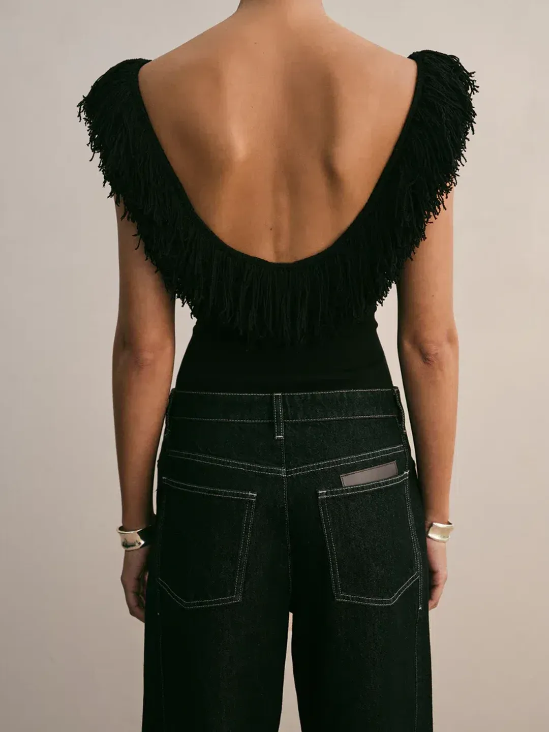 Sir the label - MARCELLINE FRINGE BODYSUIT for rent on The Volte - main image