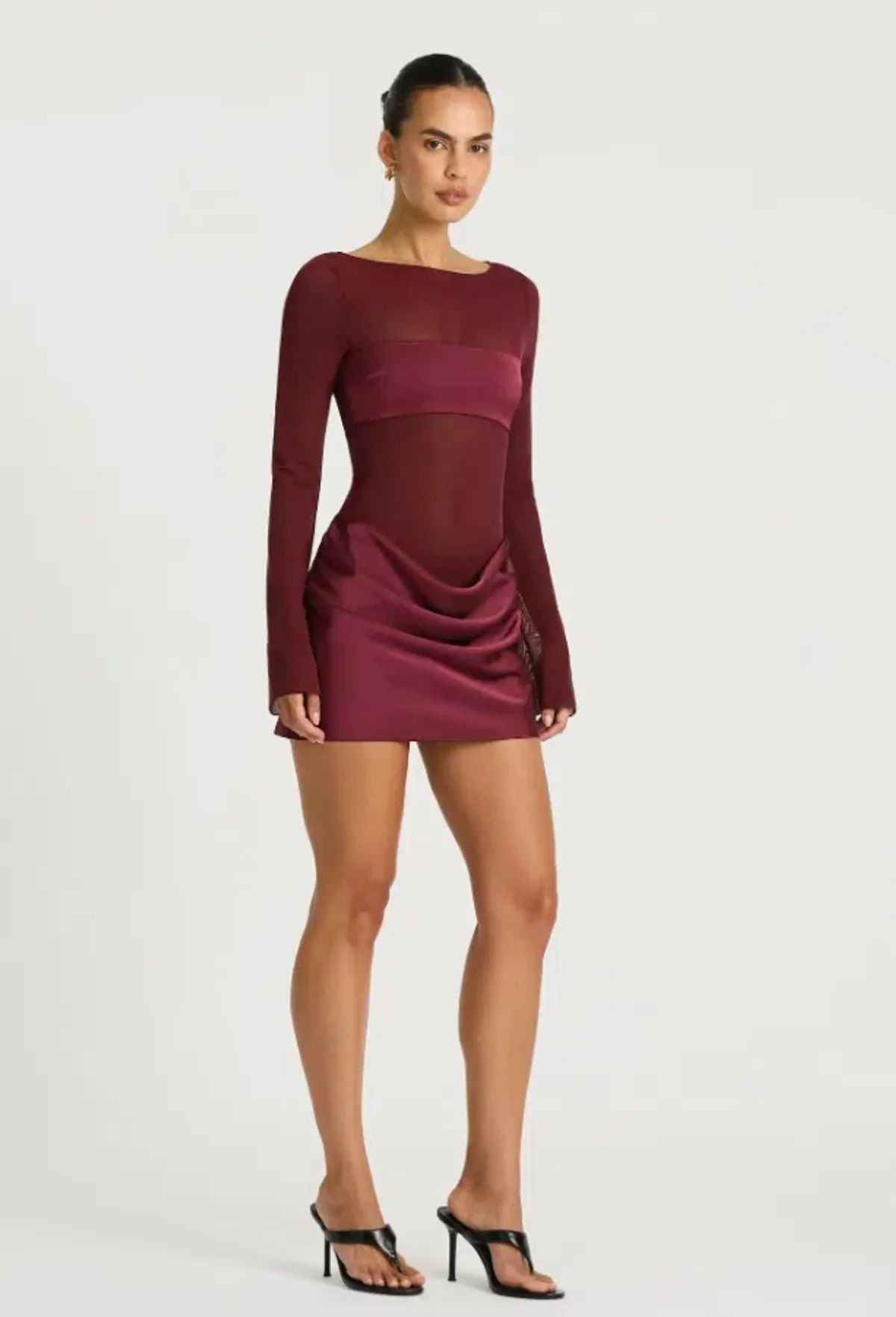 Benni Elvira Mini Dress Plum Size 8 - Image 2