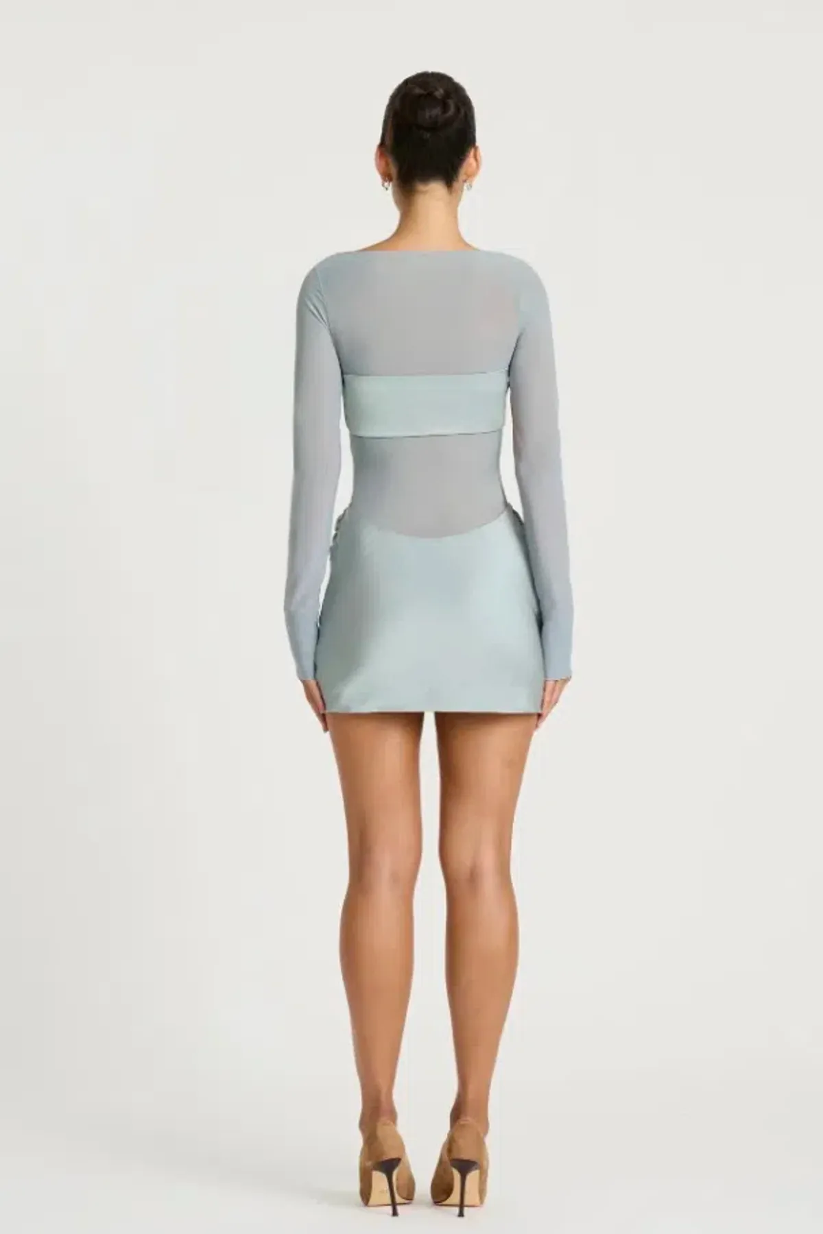 Benni Elvira Mini Dress Blue Size 8 - Image 3