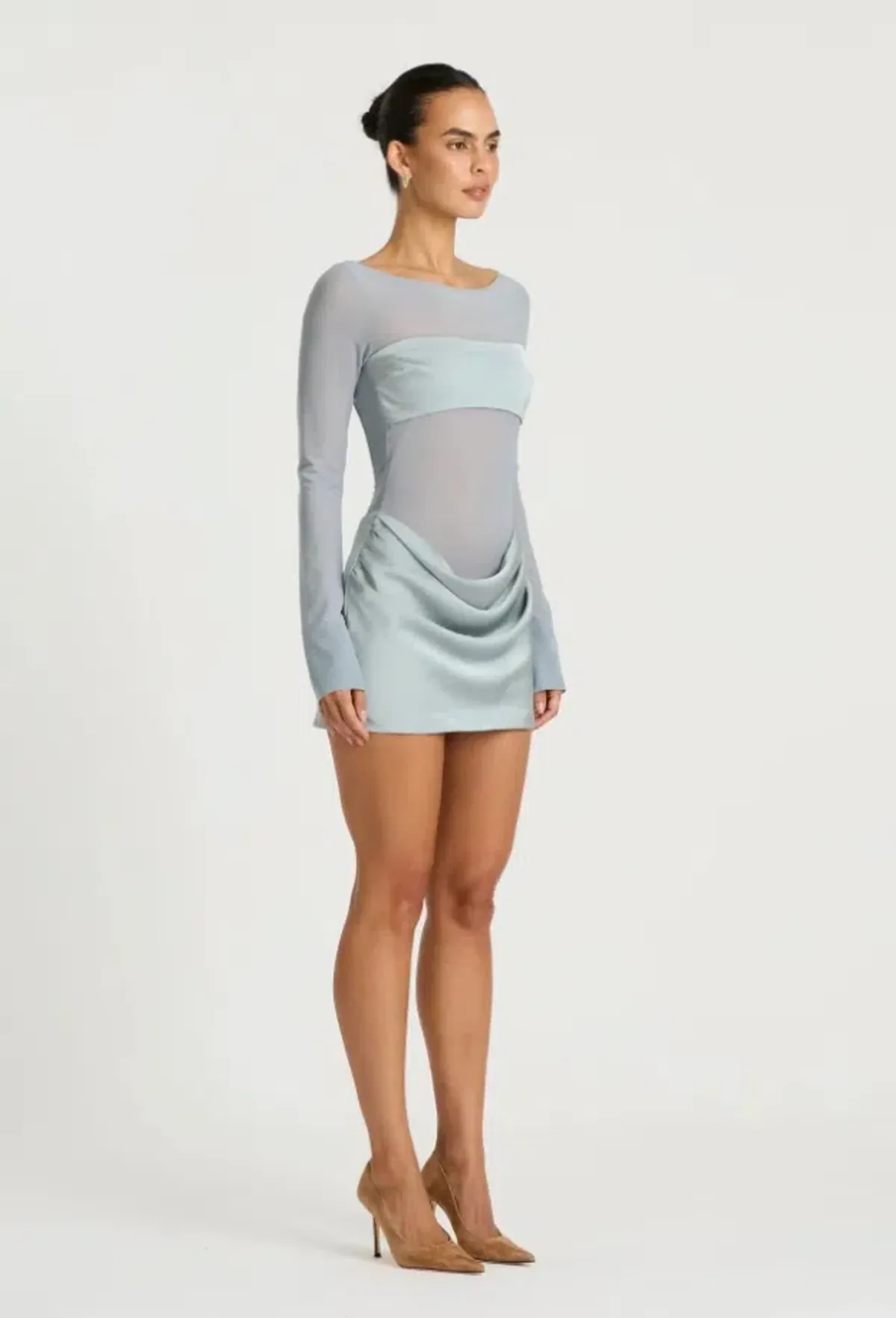 Benni Elvira Mini Dress Blue Size 8 - Image 2