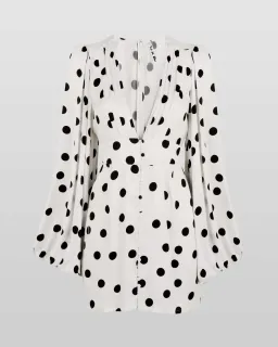 Rat & Boa Perla Mini Dress White Polka Dot Size AU 6 / XS for rent on The Volte - image 5