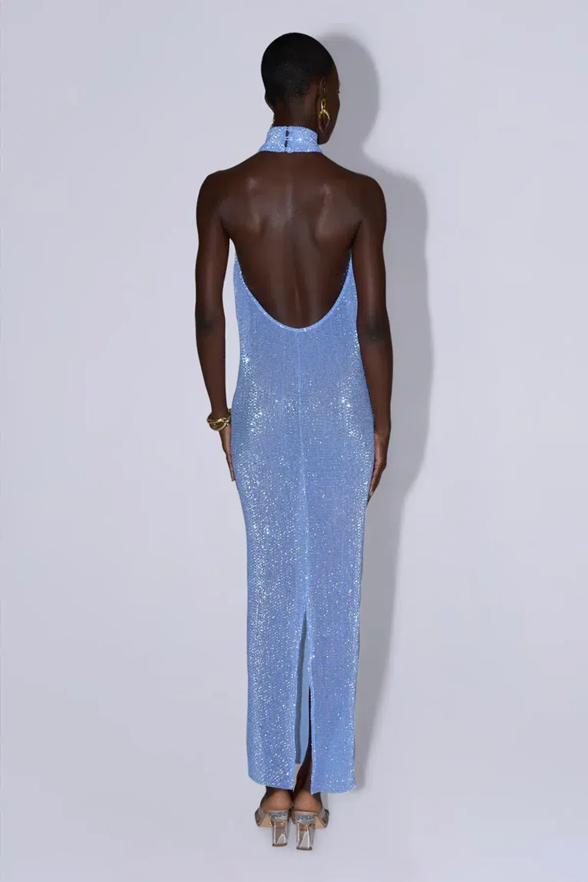 L'idee Casablanca Gown - Sapphire Sequin Size 10 - Image 2