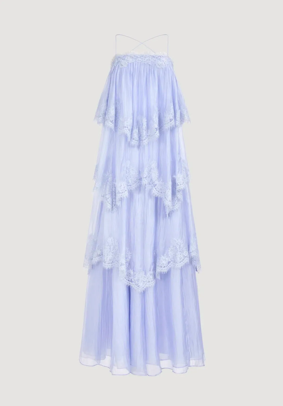 AJE Ophelia Lace Gown French Blue Size 8 - Image 4