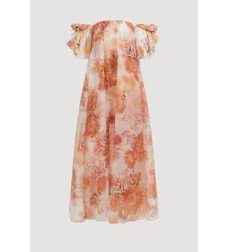 Aje Cosette Gown Rust Native Floral Size AU 8 for rent on The Volte - image 6