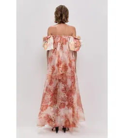 Aje Cosette Gown Rust Native Floral Size AU 8 for rent on The Volte - image 4