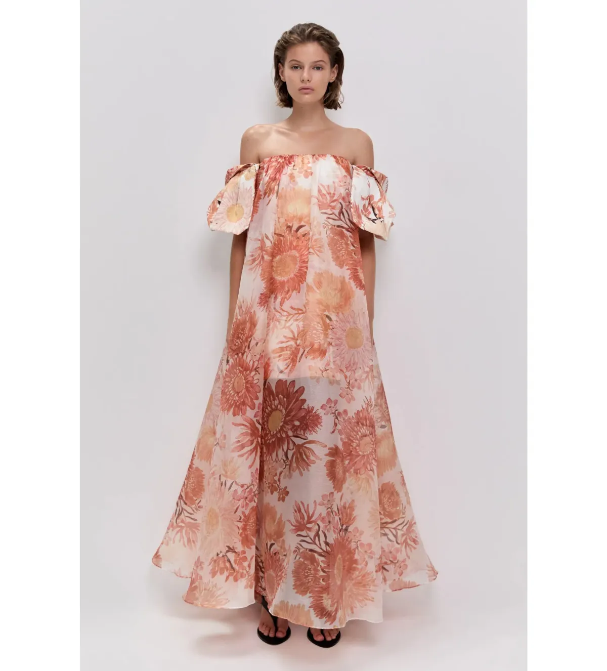 Aje Cosette Gown Rust Native Floral Size AU 8 - Image 1