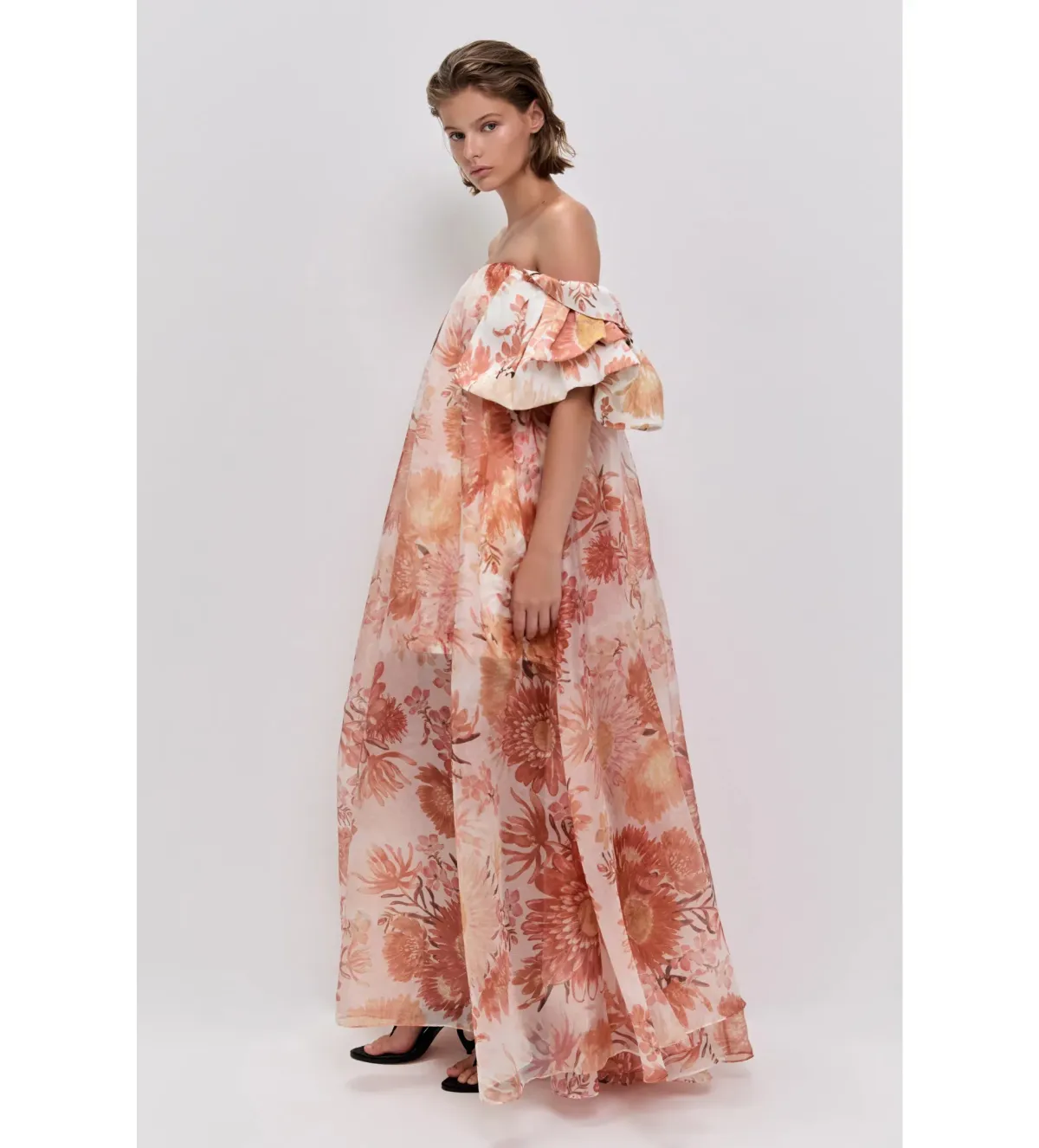 Aje Cosette Gown Rust Native Floral Size AU 8 - Image 3