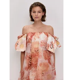 Aje Cosette Gown Rust Native Floral Size AU 10 for rent on The Volte - image 5