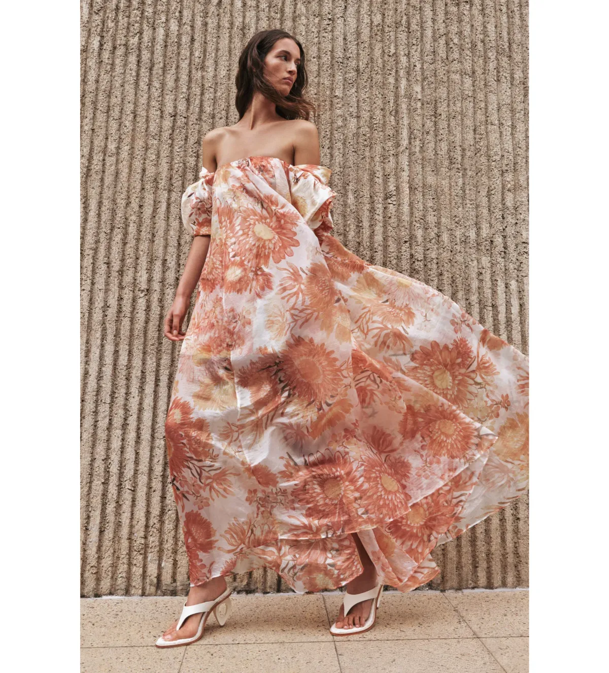 Aje Cosette Gown Rust Native Floral Size AU 10 - Image 2