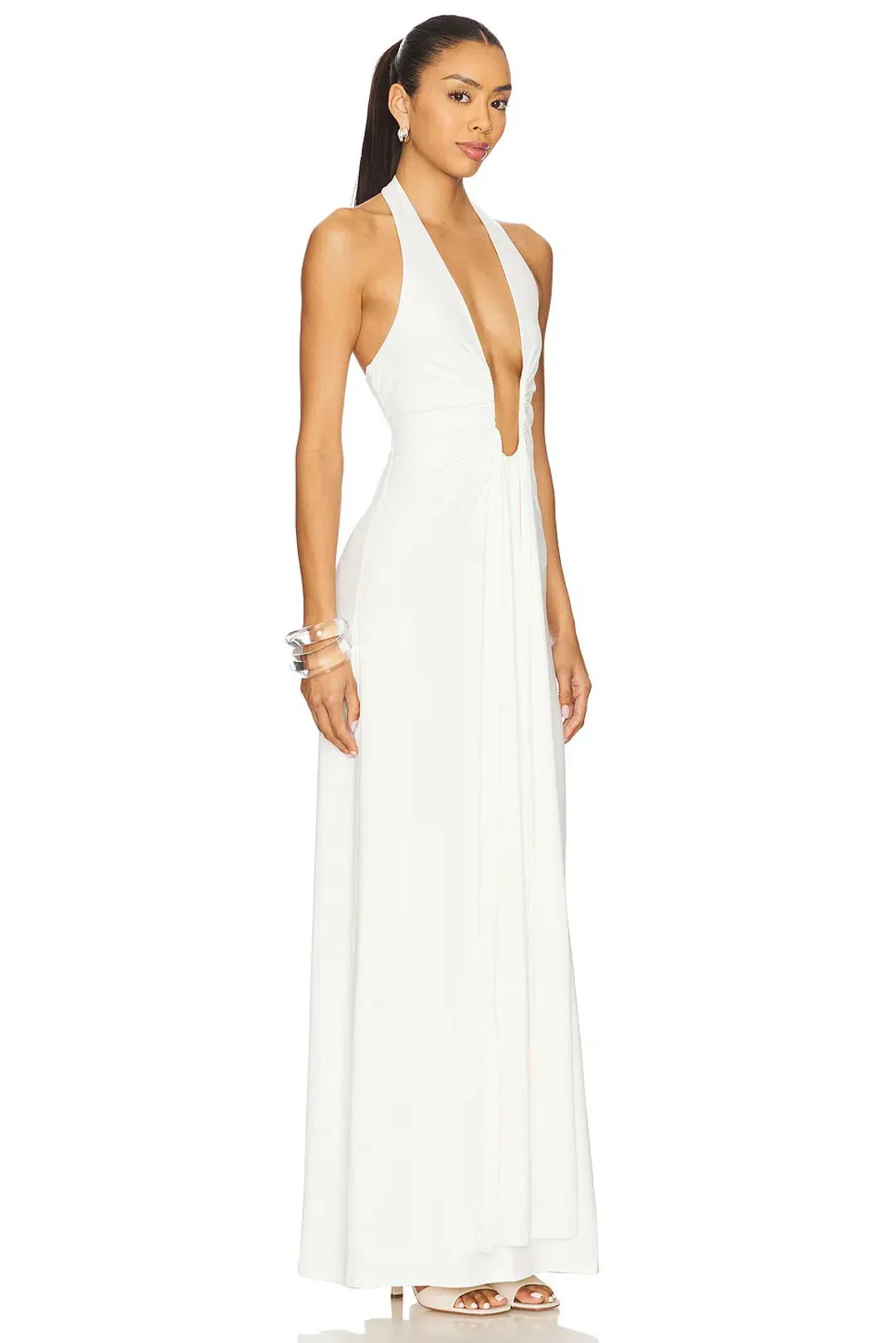 Misha Jennifer Cupro Maxi Dress White Size XXS /AU 4 for rent on The Volte - main image