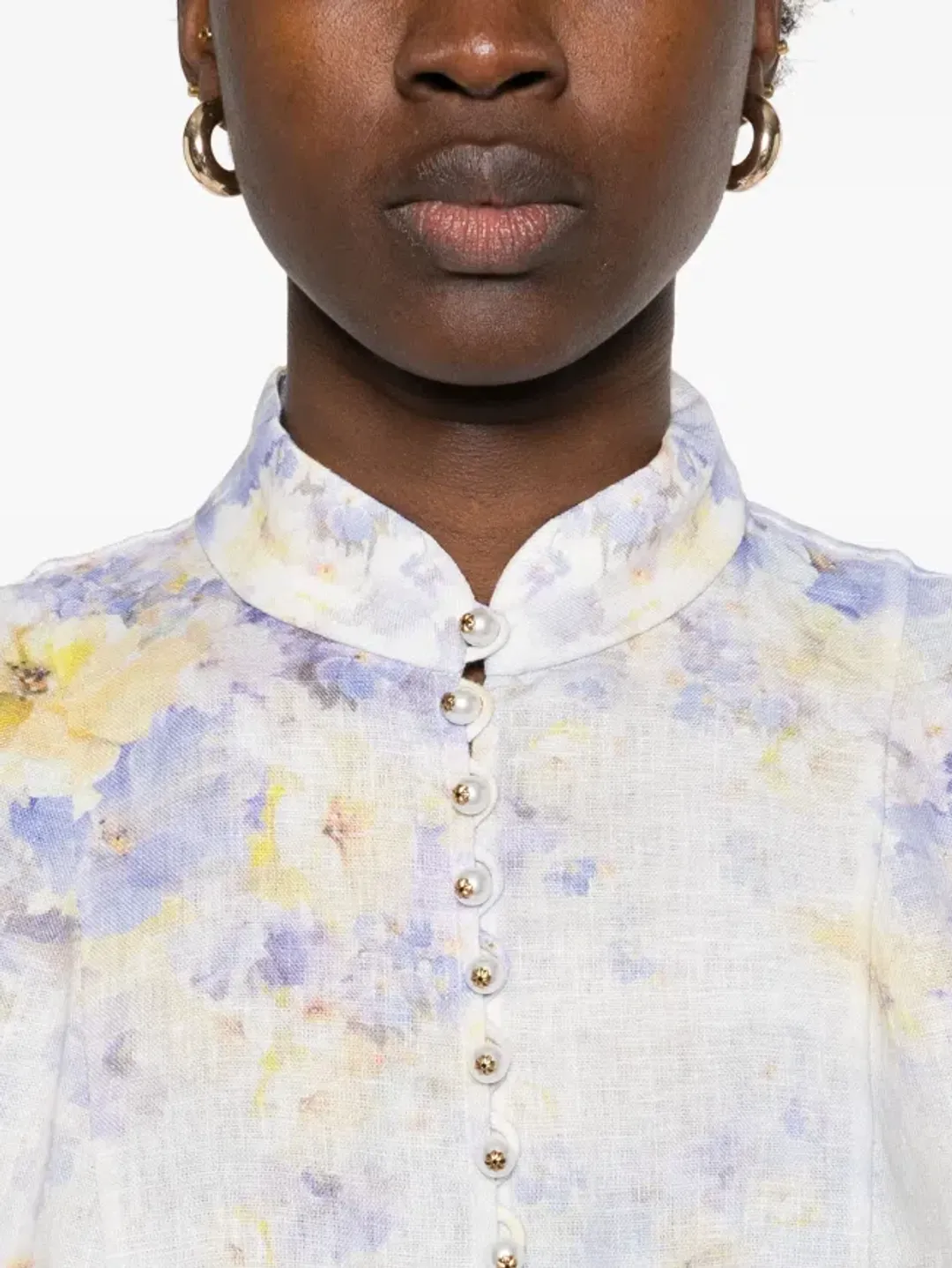 ZIMMERMANN CRUSH BUTTONED MINI DRESS SIZE 0 for rent on The Volte - main image