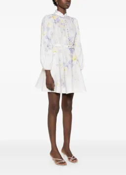 ZIMMERMANN CRUSH BUTTONED MINI DRESS SIZE 0 for rent on The Volte - image 3