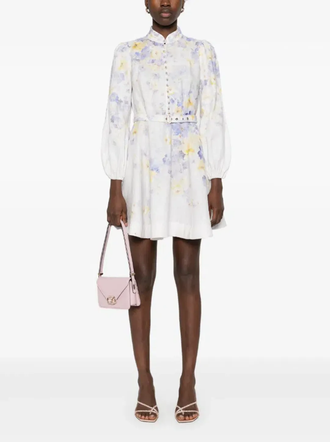 ZIMMERMANN CRUSH BUTTONED MINI DRESS SIZE 0 for rent on The Volte - main image