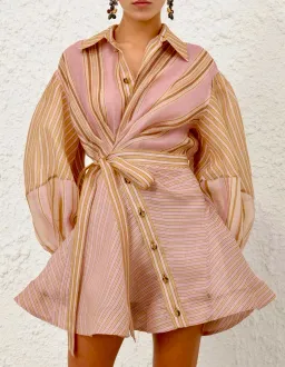 Zimmermann Alchemy Striped Mini Dress s0 for rent on The Volte - image 1