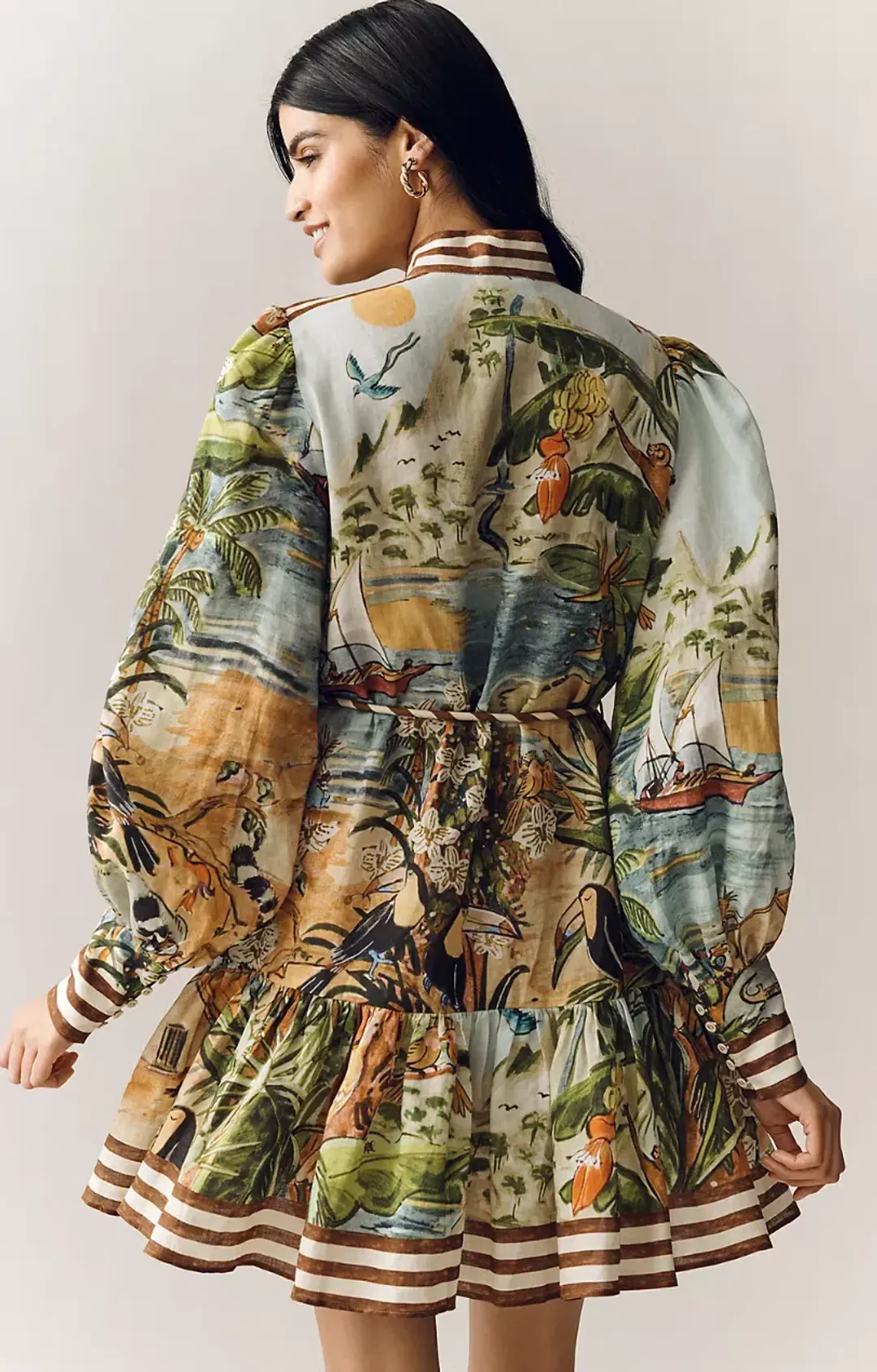 ALEMAIS TOUCAN TANGO MINI DRESS SIZE 16 for rent on The Volte - main image