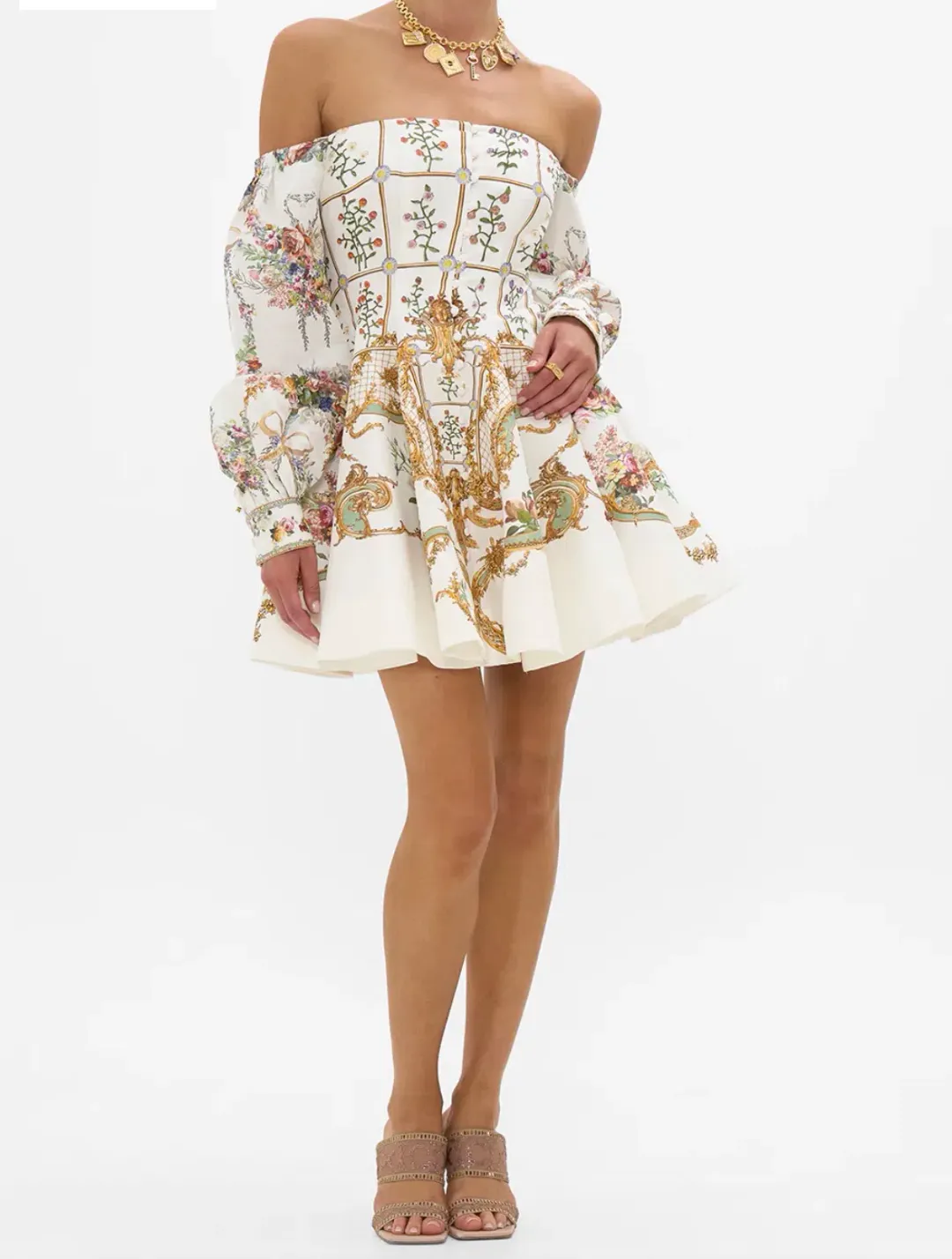 Camilla White Mini Strapless Dress for rent on The Volte - main image