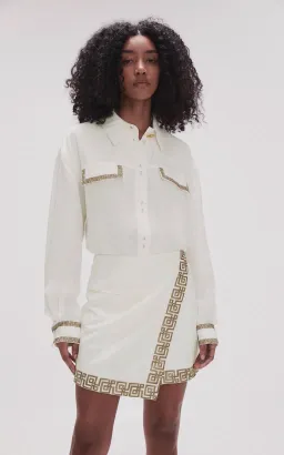 AJE Senses Embroidered Shirt. Size 12 for rent on The Volte - image 6