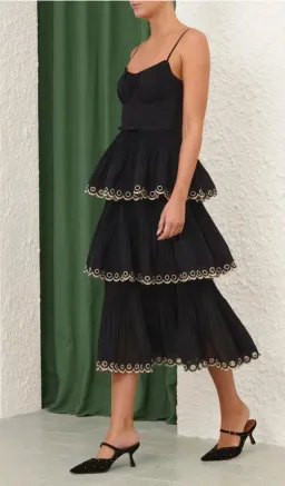 Zimmermann Embroidered Tiered Midi Dress for rent on The Volte - image 3