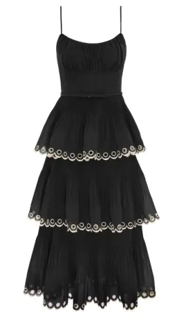 Zimmermann Embroidered Tiered Midi Dress for rent on The Volte - image 2