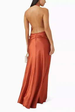 ARCINA ORI FRANCESCA DRESS METALLIC ORANGE SIZE S / 8 for rent on The Volte - image 3