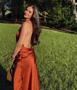 ARCINA ORI FRANCESCA DRESS METALLIC ORANGE SIZE S / 8 for rent on The Volte - image 5