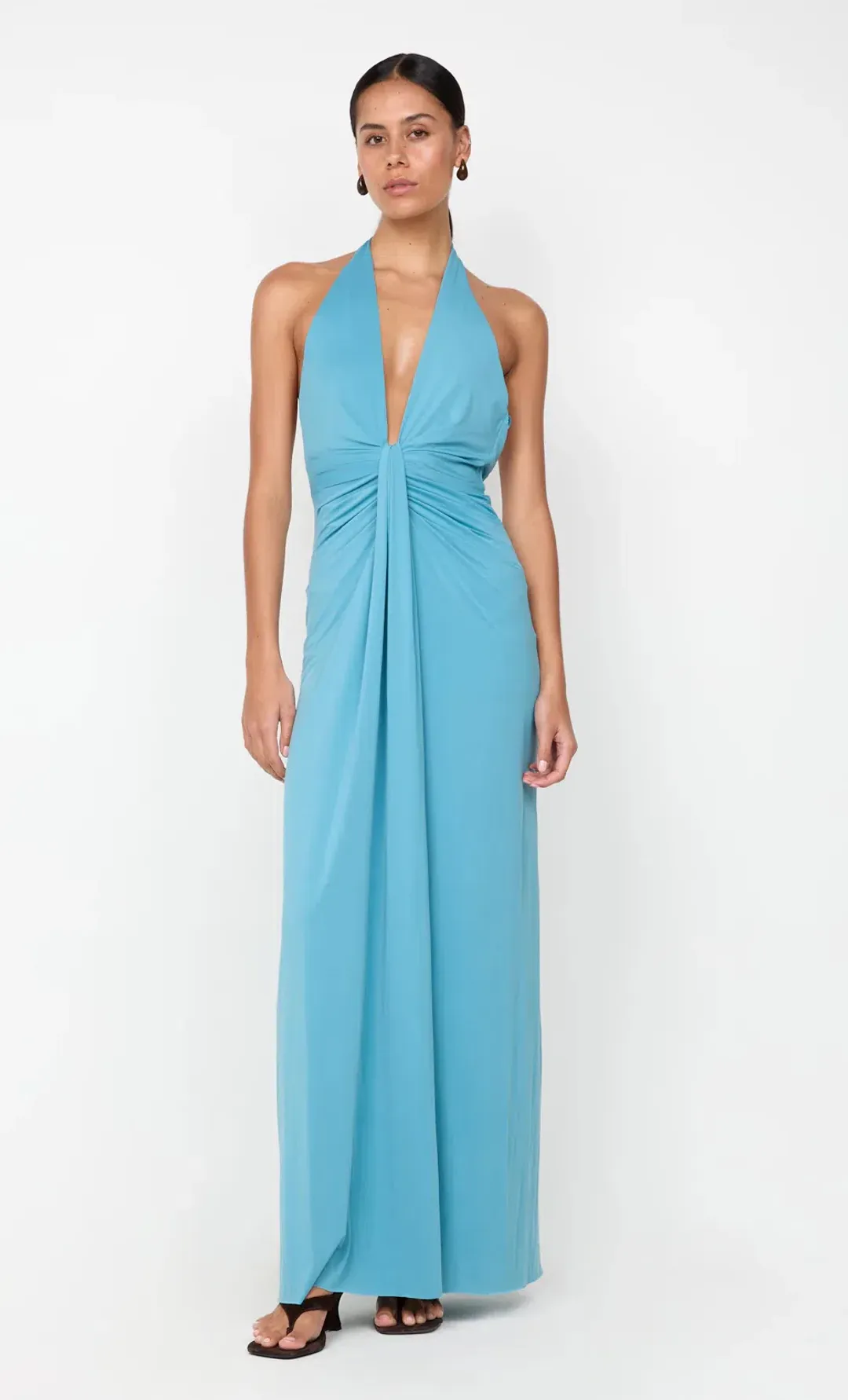 Bec & Bridge Tillie drape maxi blue / Size 6 for rent on The Volte - main image