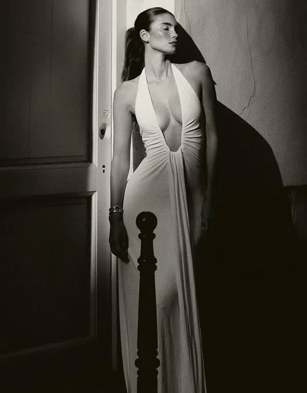 New MISHA "The Jennifer" Cupro Maxi Dress in Cornflower Blue, Size 8 - Formal Gown for rent on The Volte - main image