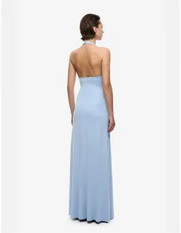 New MISHA "The Jennifer" Cupro Maxi Dress in Cornflower Blue, Size 8 - Formal Gown for rent on The Volte - image 3