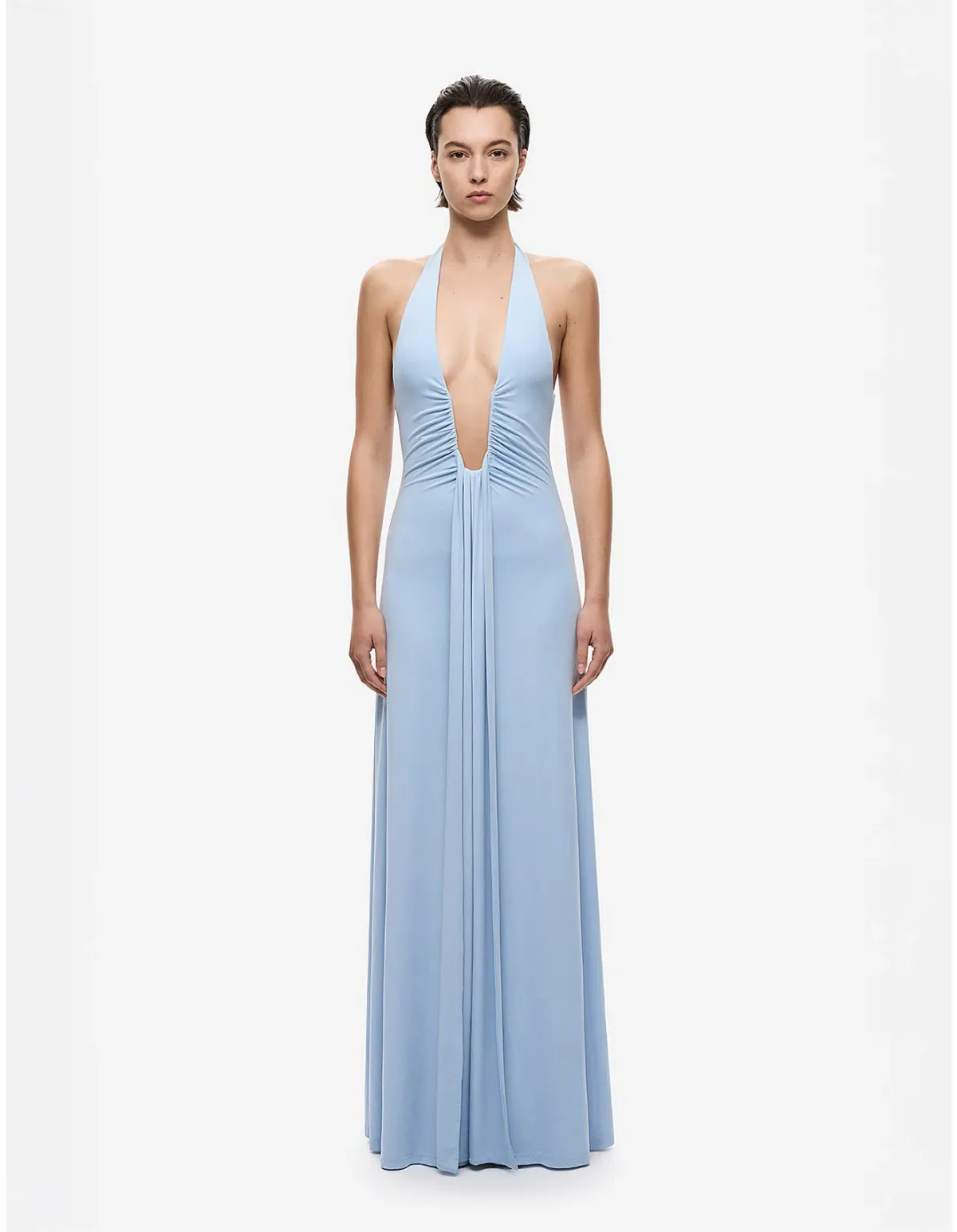 New MISHA "The Jennifer" Cupro Maxi Dress in Cornflower Blue, Size 8 - Formal Gown - Image 1