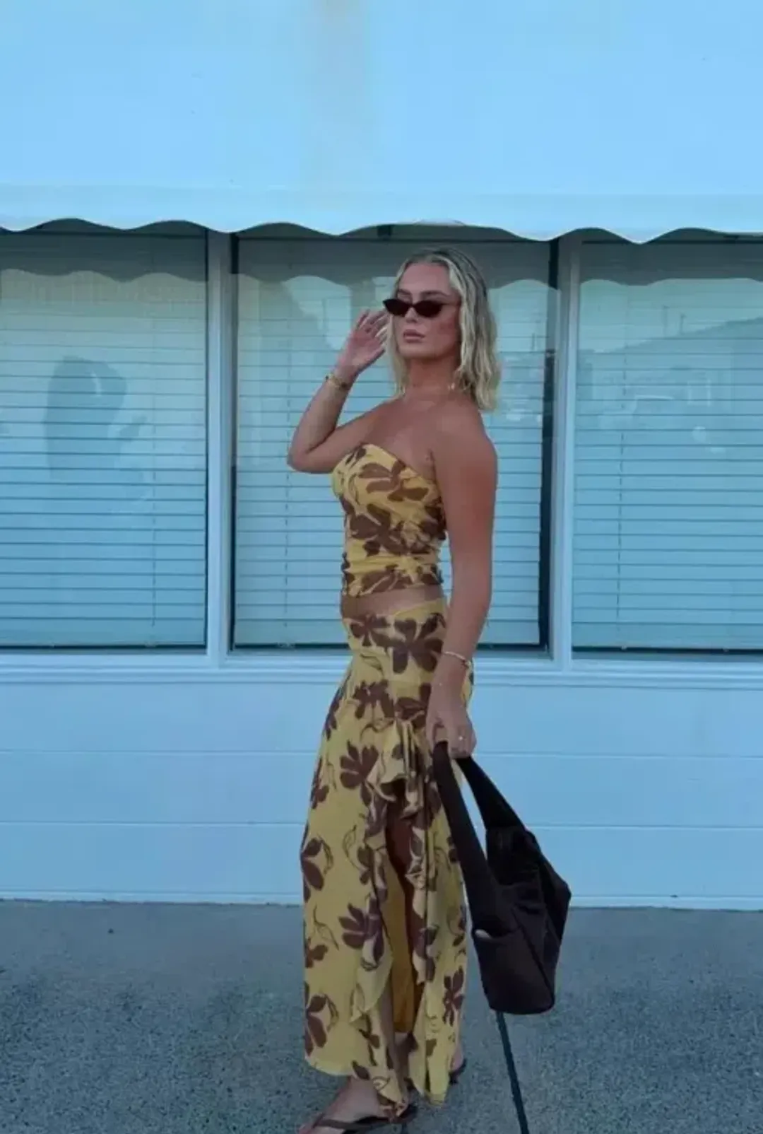 Benni Bindi Maxi Dress in Butter Floral size 6 for rent on The Volte - main image