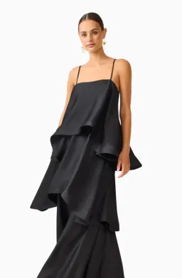 TILLY TIERED MAXI DRESS | BLACK - SIZE 6 for rent on The Volte - image 2