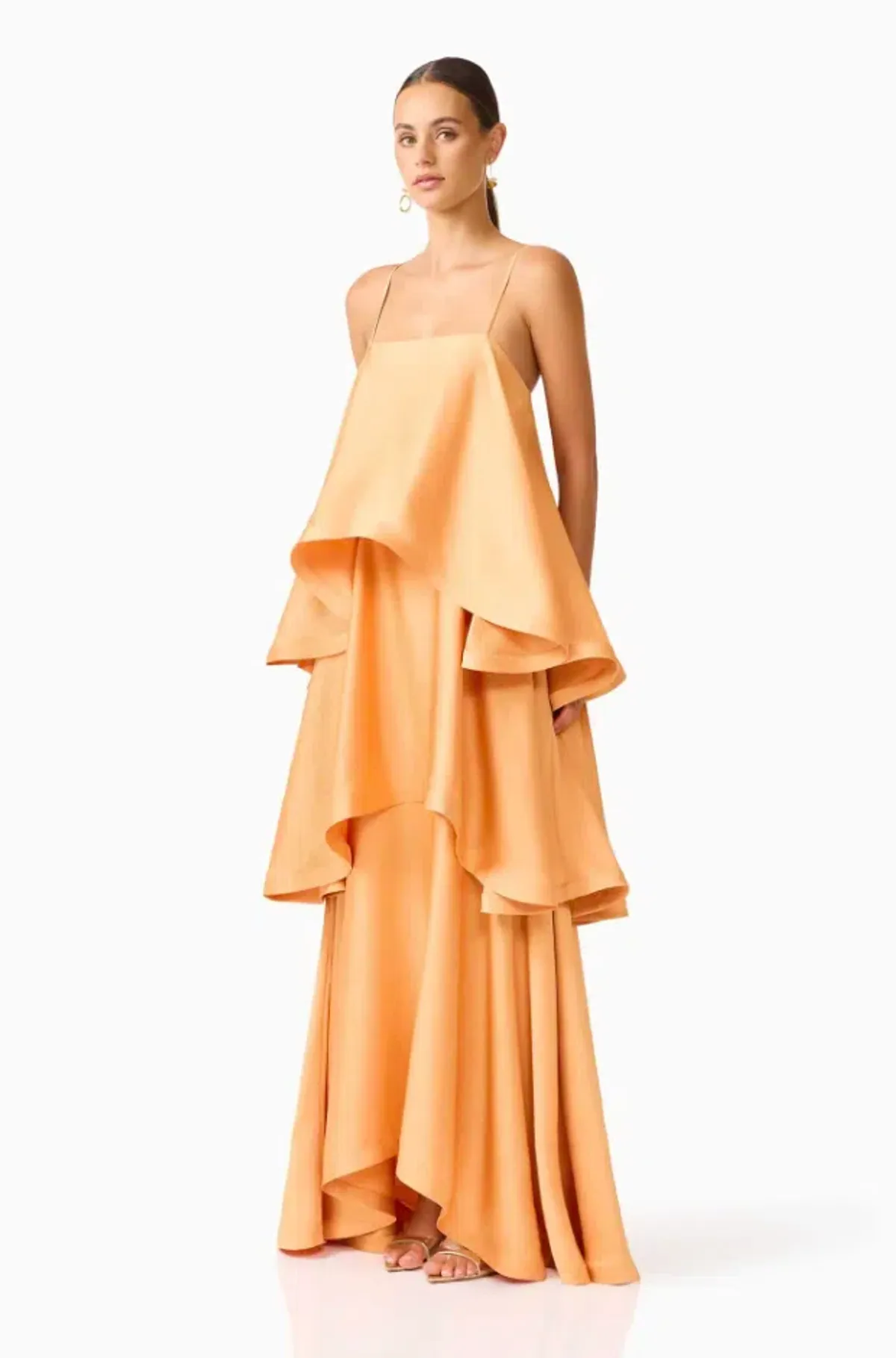 TILLY TIERED MAXI DRESS | ORANGE - SIZE 8 - Image 2