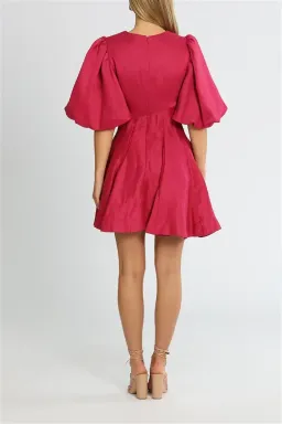 Aje asymmetrical mini dress fuschia sz 12 for rent on The Volte - image 3