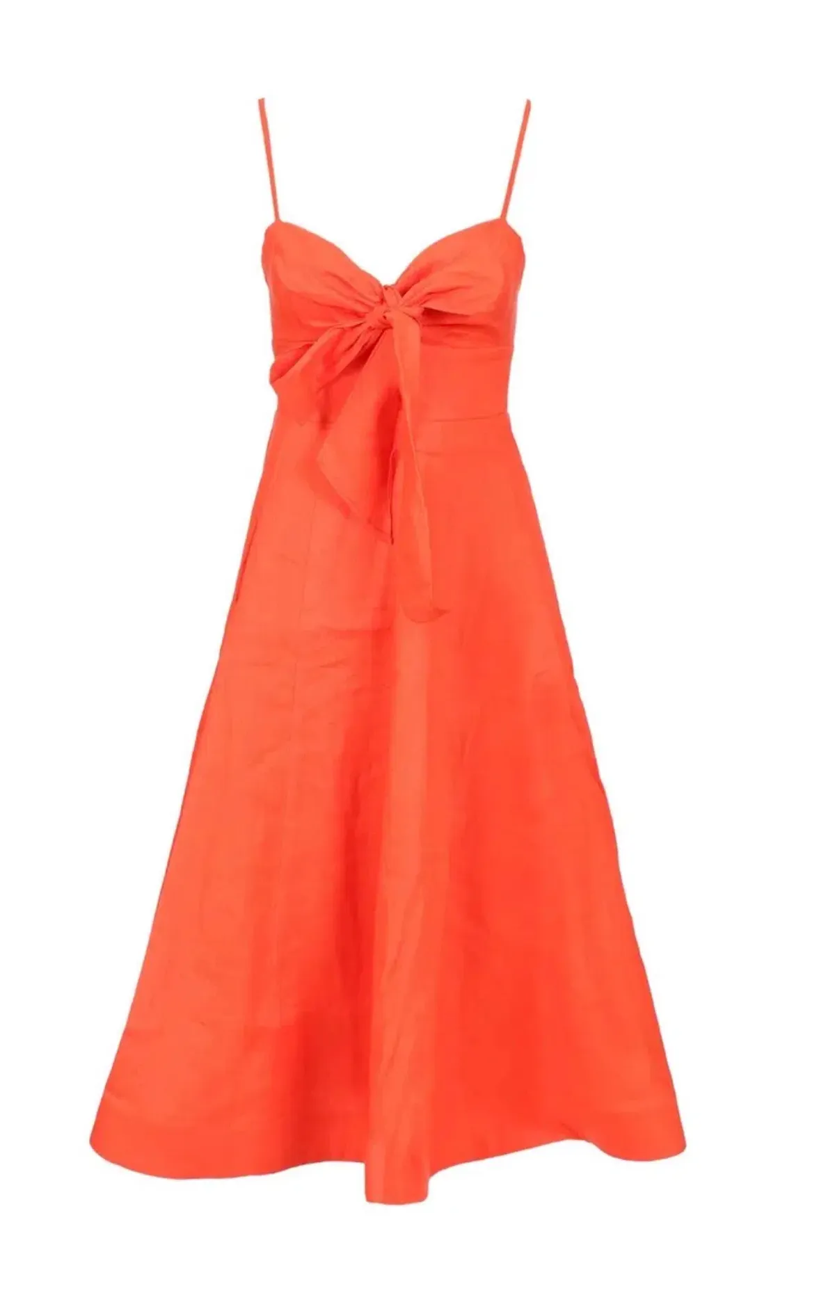 Zimmermann Crush Tie Front Midi Dress 0 for rent on The Volte - main image