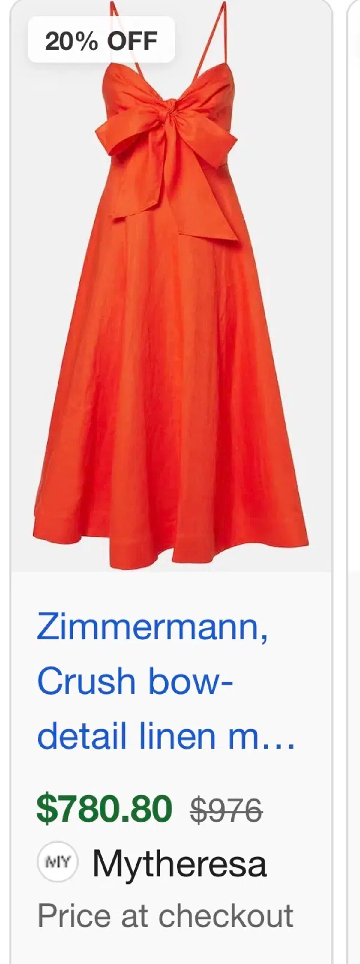 Zimmermann Crush Tie Front Midi Dress 0 - Image 5