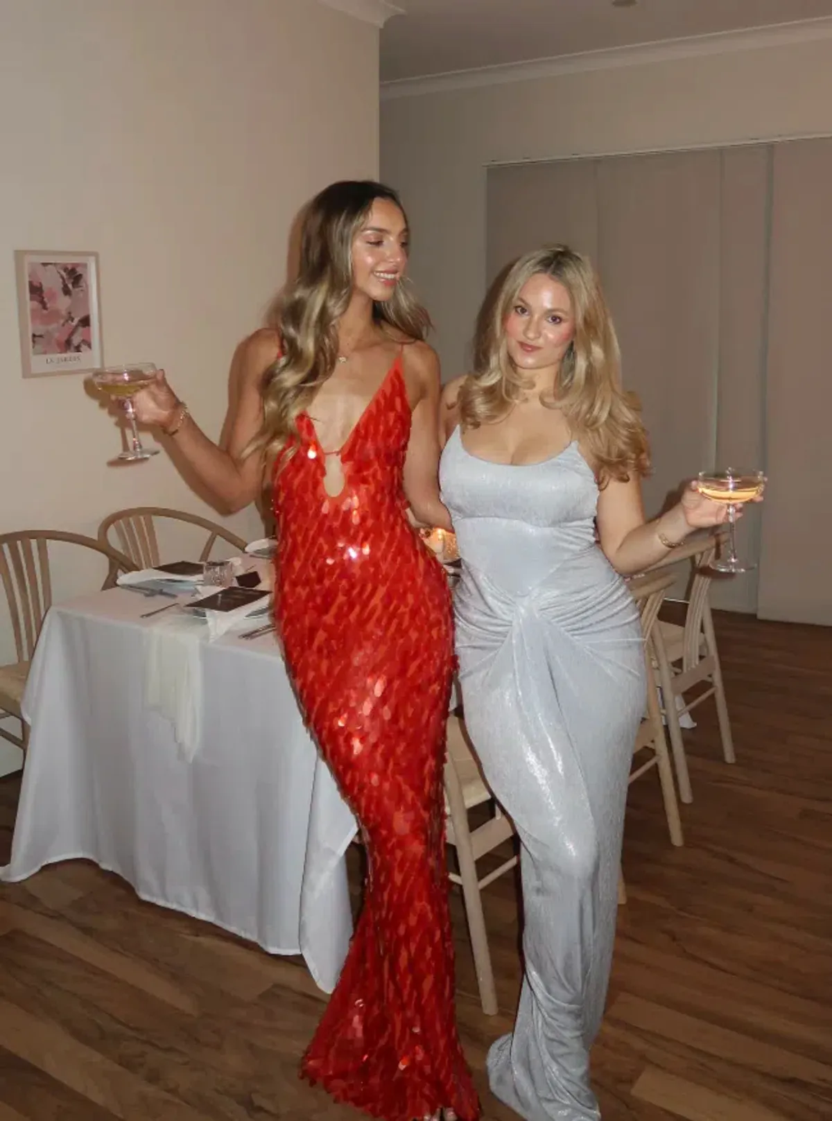 MISHA Sapphire Gown Red Size S - Image 3