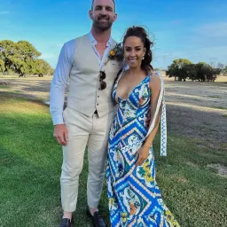 By Nicola Adoncia Tie Shoulder Maxi Dress in Azure Floral | AU 12 for rent on The Volte - image 7