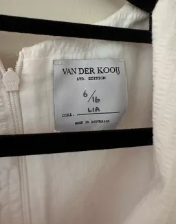 Van Der Kooij Searsucker Mini Dress White Size 0 for rent on The Volte - image 7