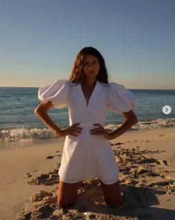 Van Der Kooij Searsucker Mini Dress White Size 0 for rent on The Volte - image 1