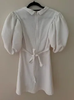 Van Der Kooij Searsucker Mini Dress White Size 0 for rent on The Volte - image 6