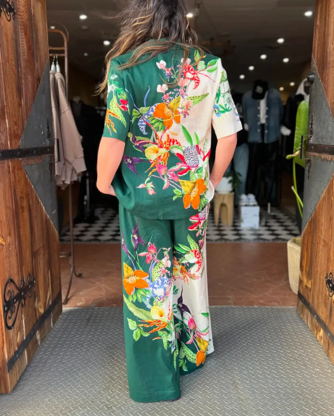 ALEMAIS AGGIE SHIRT AND PANT SET SIZE 10 for rent on The Volte - main image
