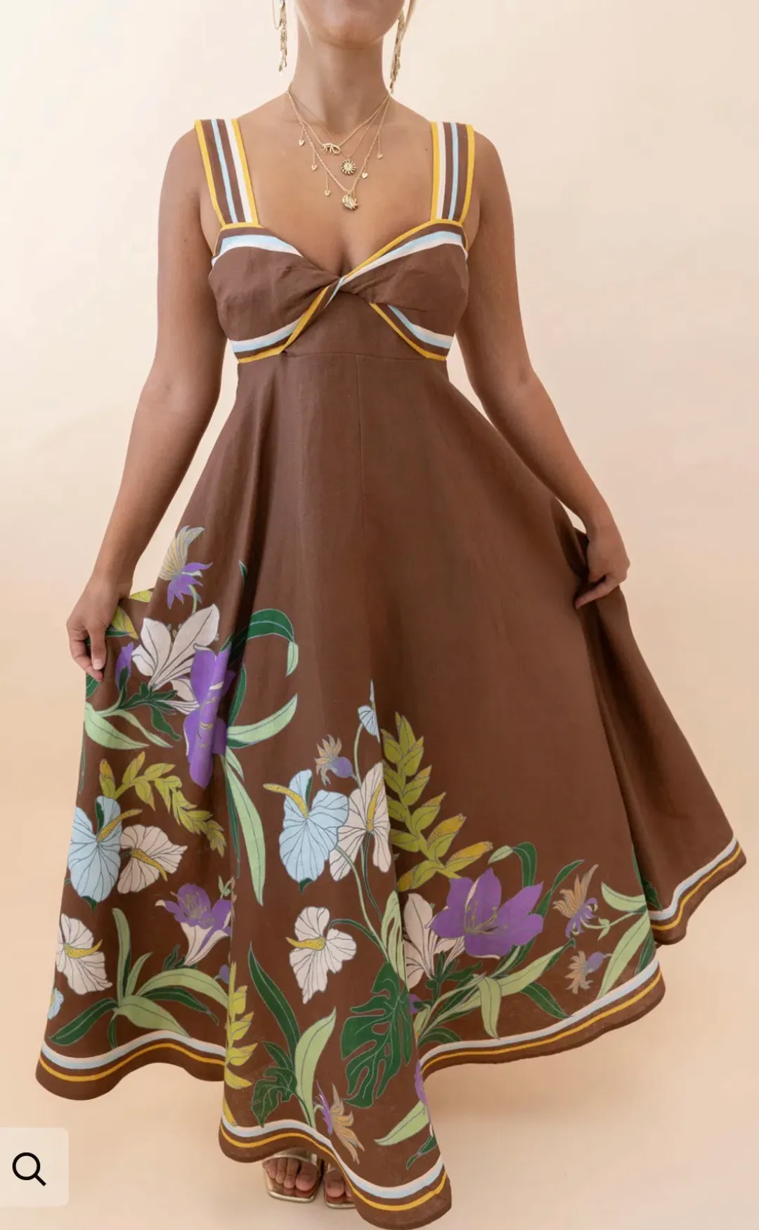 ALEMAIS Alfie Twist Sun Dress Size 12 for rent on The Volte - main image